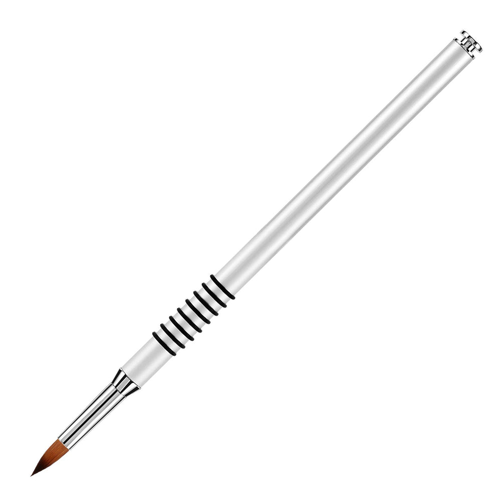 Accmor brush front view showing silver handle and shape for precise control