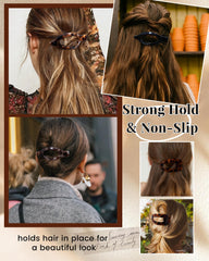 ACECHA clip securing a half-up style, offering stable hold during movement