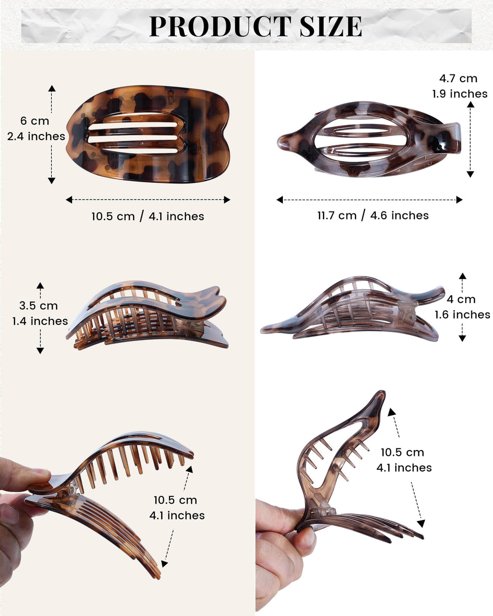 ACECHA clip held in hand to illustrate size and easy portability benefit