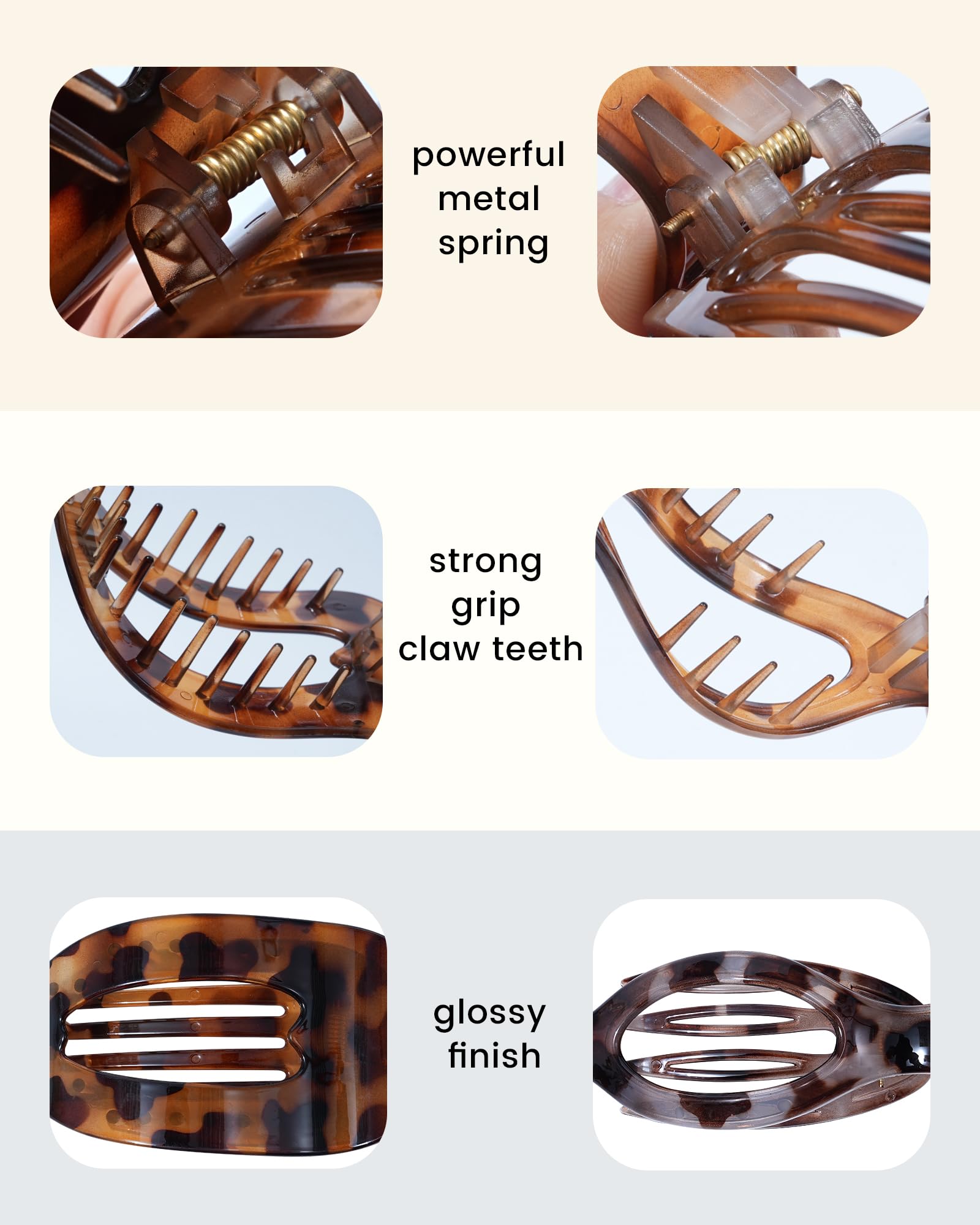 ACECHA clip teeth and hinge detail highlighting secure nonslip grip