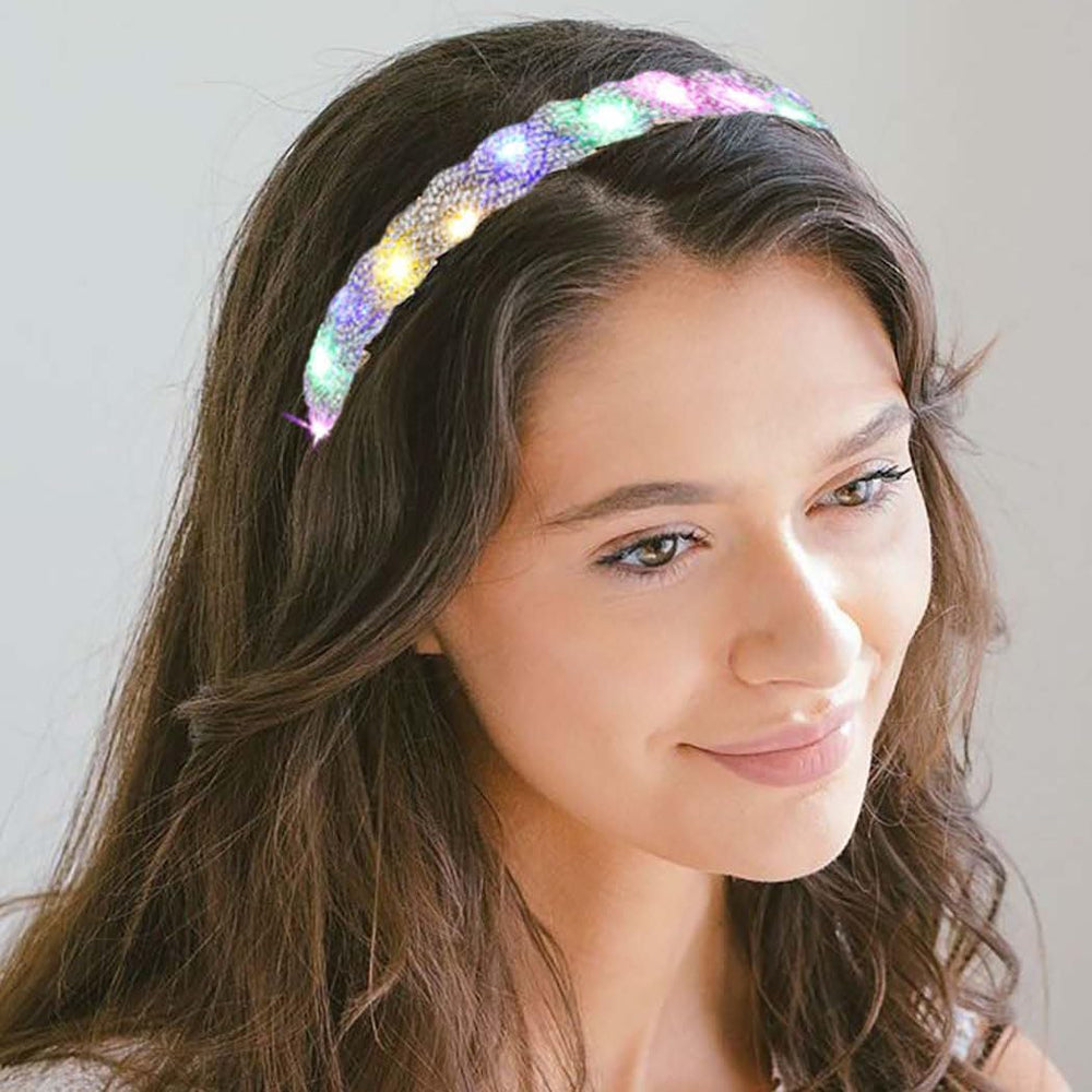 ACEDRE headband beside ruler to illustrate 56cm size and stretchy fit benefit