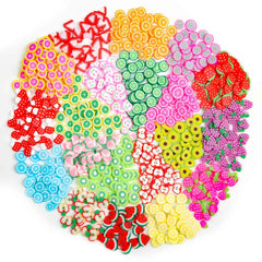 Acejoz close-up of fimo fruit slice texture showing thin flexible edges for neat application