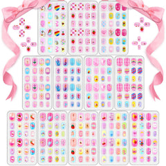 Acejoz front packaging showing 288-piece kids nail set and variety