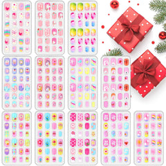 Acejoz front packaging showing full 288-piece kids nail kit benefits
