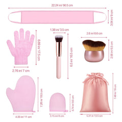 Acellegic tanning mitt close-up showing plush flocked texture for smooth application