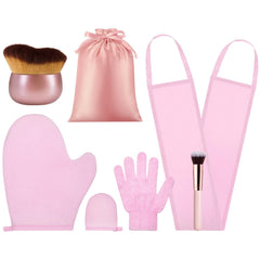 Acellegic kit front view showing all six pink applicators and pouch for neat storage
