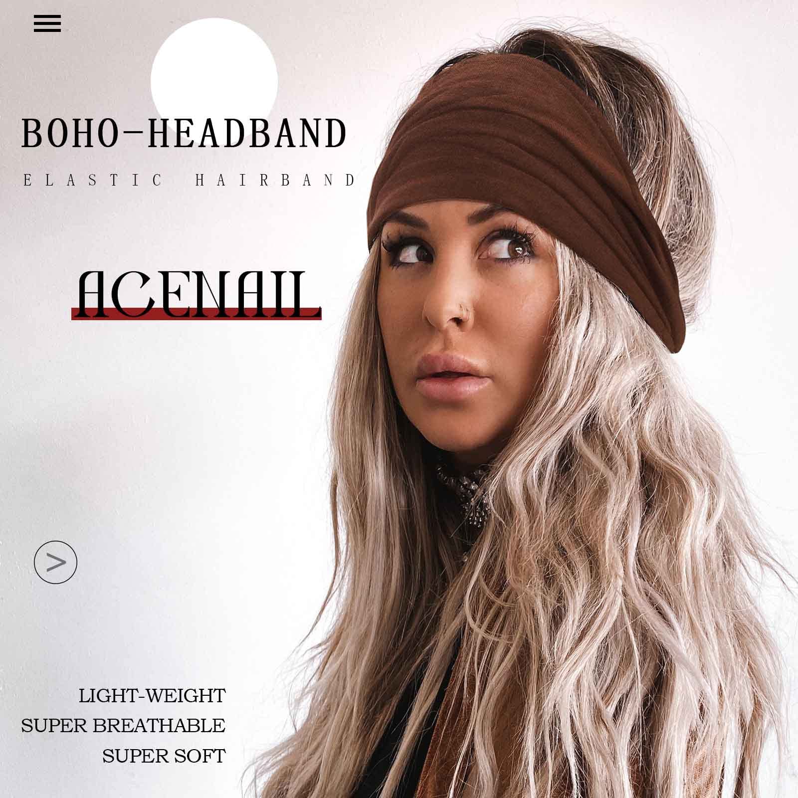 Acenail headband worn during yoga demonstrating sweat control benefit