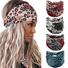 Acenail front view of four headbands showing colors and patterns for styling