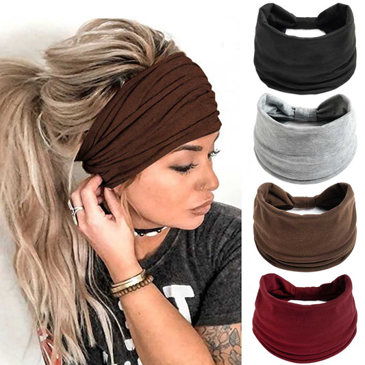Acenail front view of four solid headbands showing colors and packaging benefit