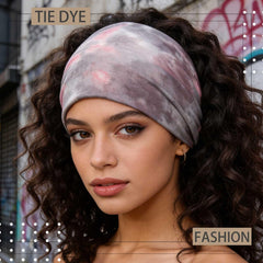 Acenail model wearing headband during yoga providing sweat control and grip