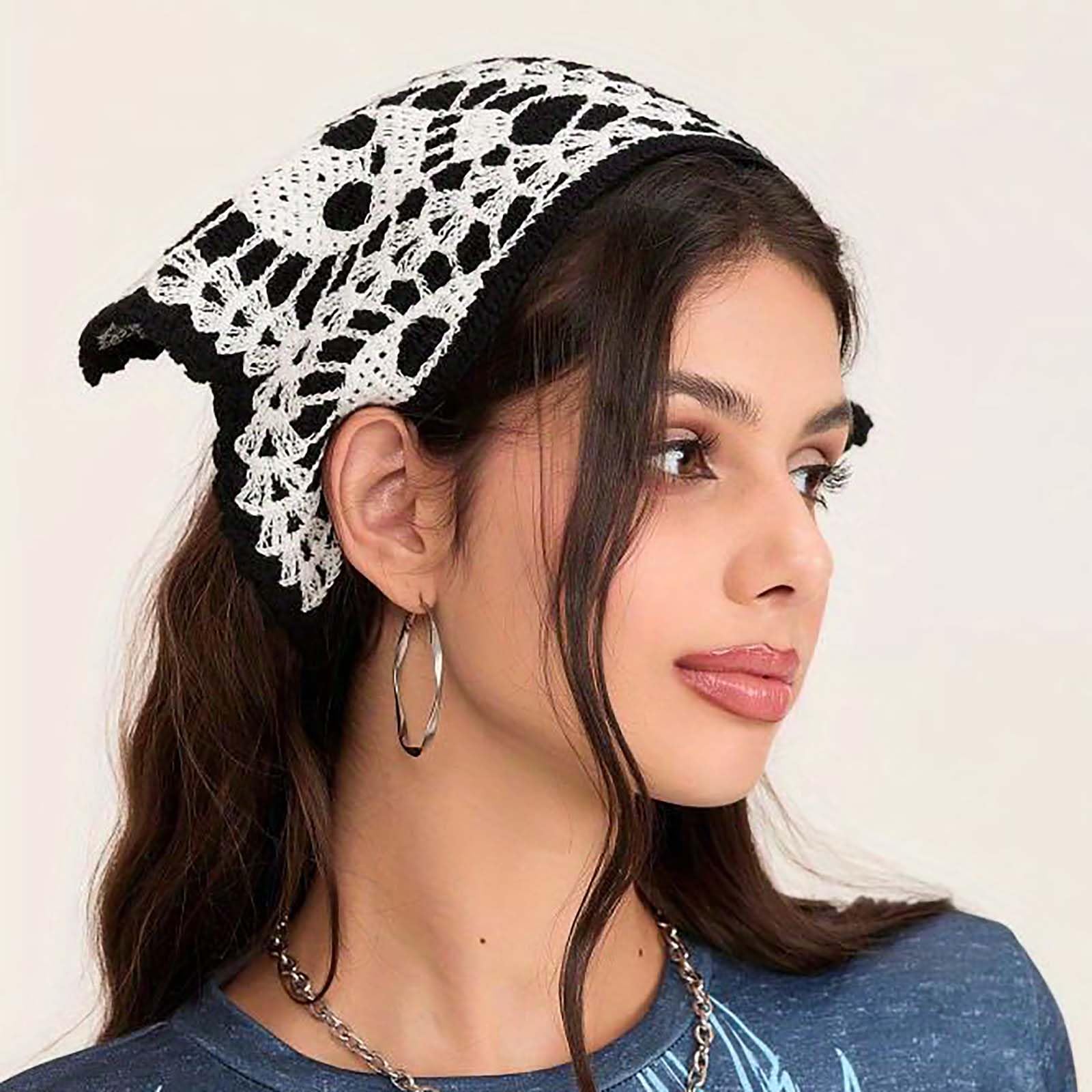 Acenail headband styled with costume showing gothic appeal and versatility