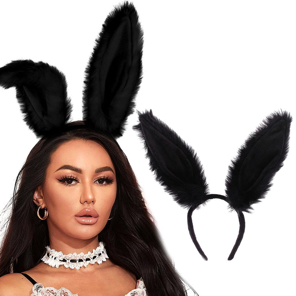 Aceorna white bunny ears front view showing cute silhouette and instant costume upgrade