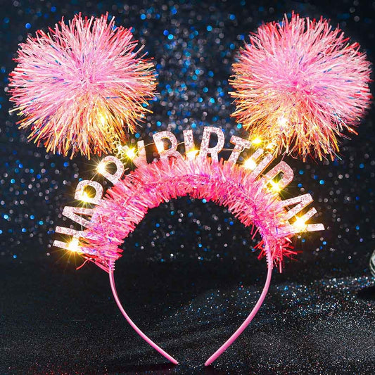 Aceorna close-up of pom pom and glitter tinsel highlighting soft texture and sparkle