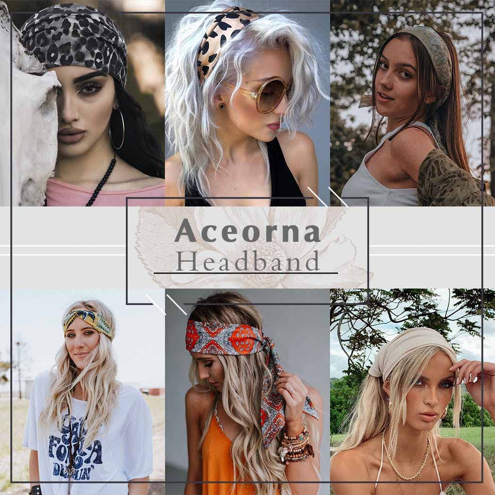 Aceorna headband worn during workout showing comfortable hair control