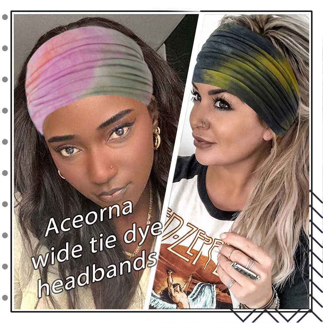 Aceorna headband worn during yoga absorbing sweat and staying put