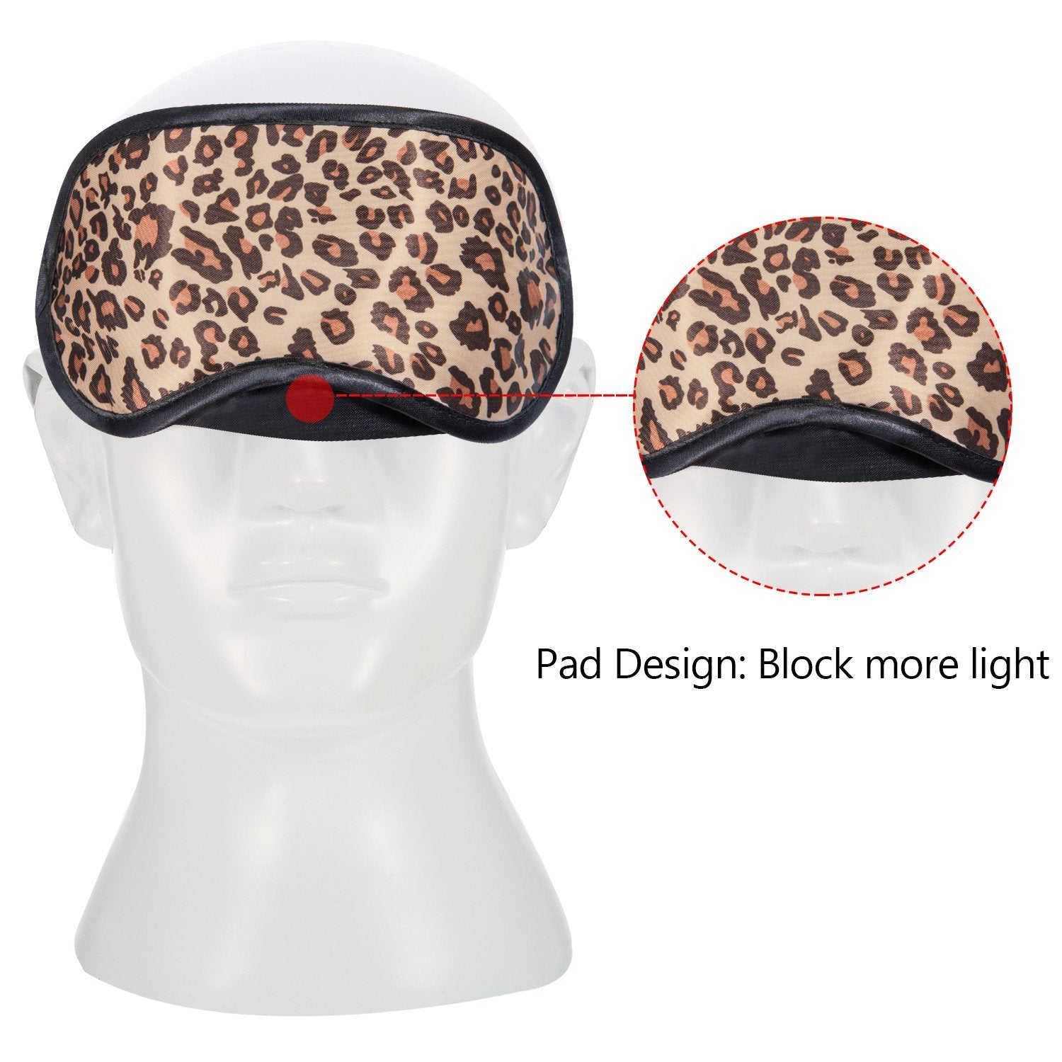 Acfun sleep mask close-up of nose pad demonstrating improved light blocking and seal