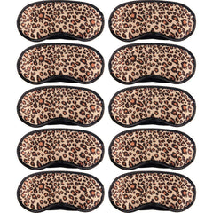 Acfun leopard sleep mask front view showing full coverage and stylish print for travel comfort