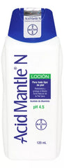 Acid Mantle N front bottle shot showing label and compact 120 ml size, promotes barrier support