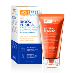 AcneFree bottle front packaging showing product and benefits