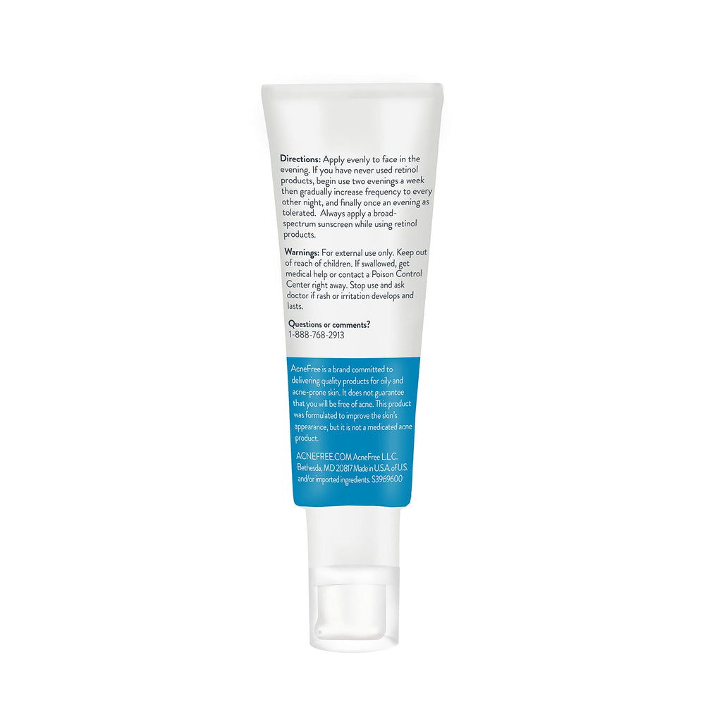 AcneFree conceptual before and after skin texture comparison showing improved smoothness