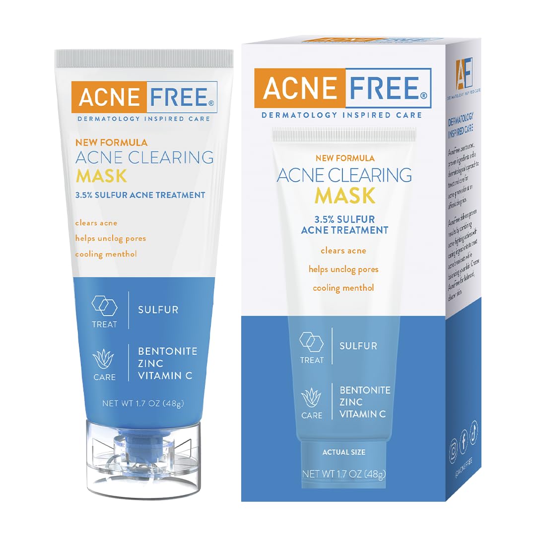 AcneFree front packaging shows product and treatment benefit