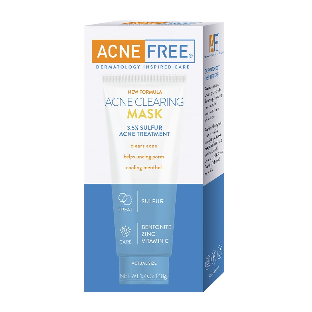 AcneFree rinsing the mask in sink demonstrating easy removal benefit