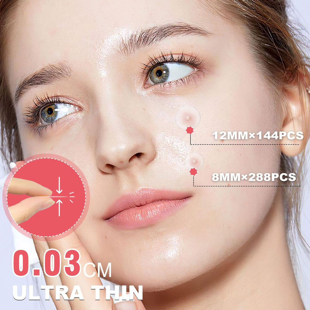 AcneGo size comparison showing small and large patches for coverage