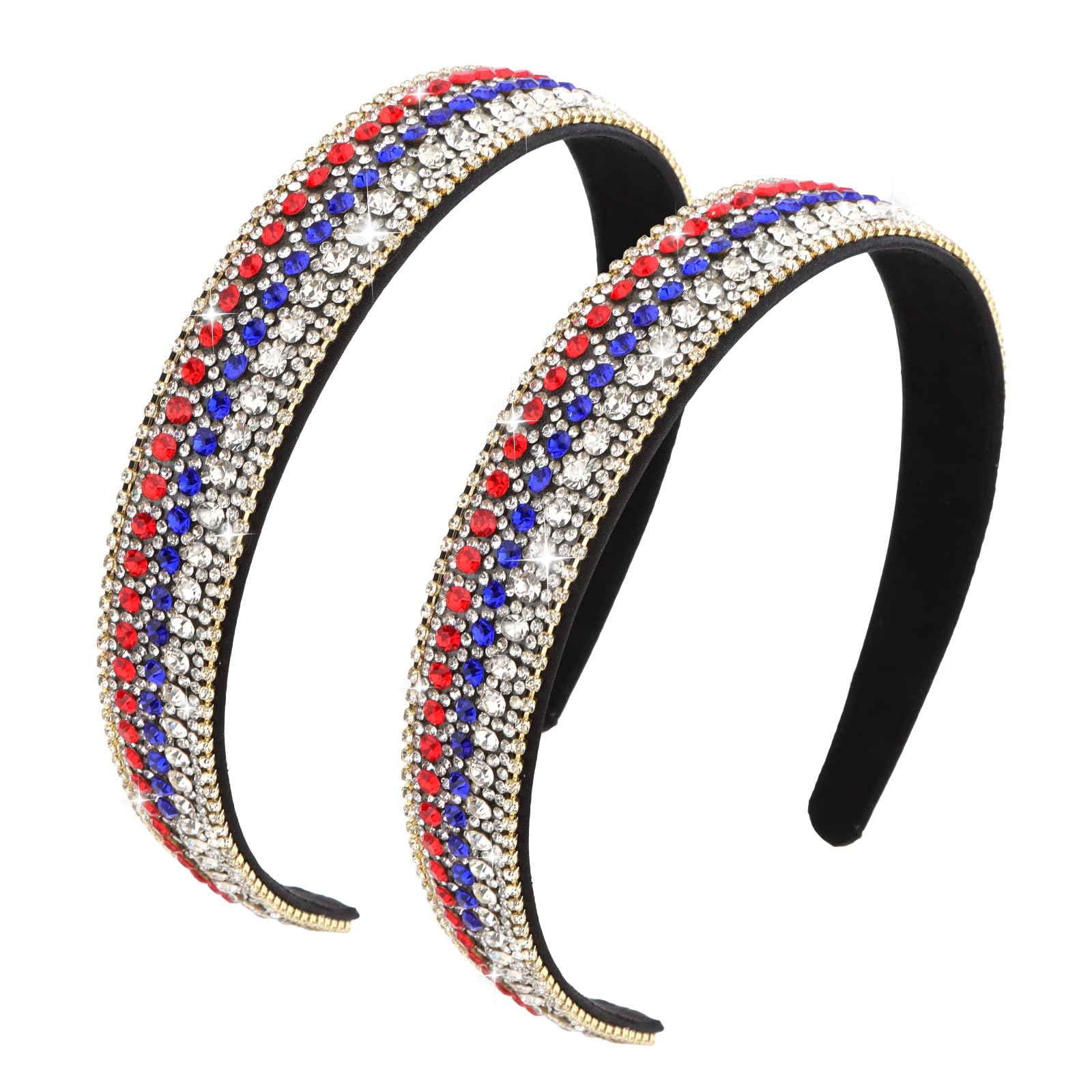 ACO-UINT front view showing patriotic rhinestones and band benefit of festive sparkle