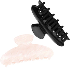 ACO-UINT front view of pink and black clips showing design and dual-color benefit