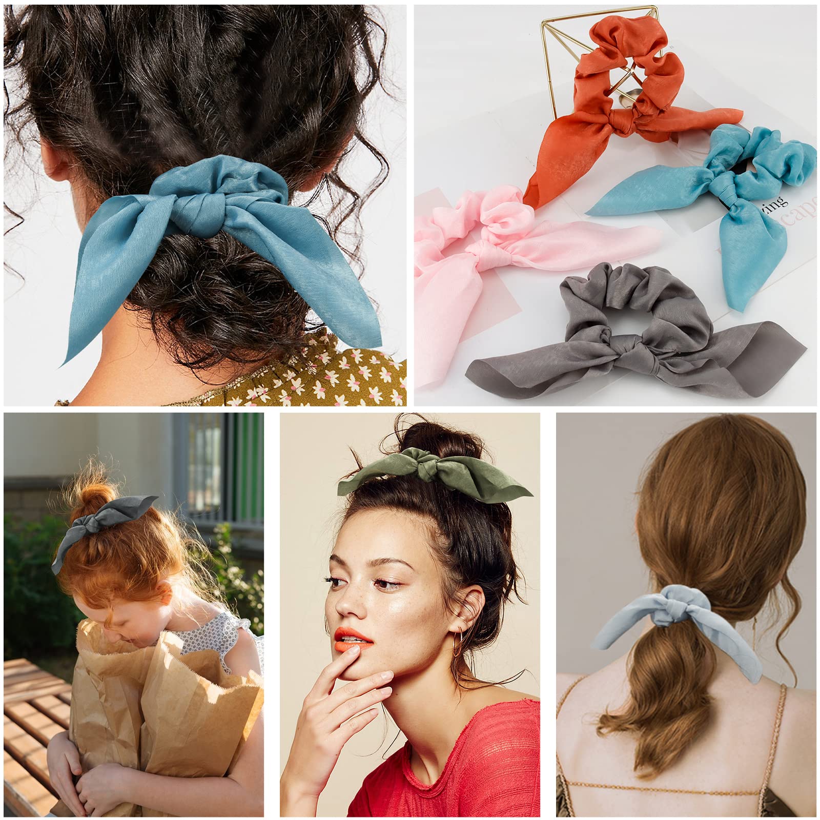 ACO-UINT scrunchie in high ponytail demonstrating firm hold for thick hair
