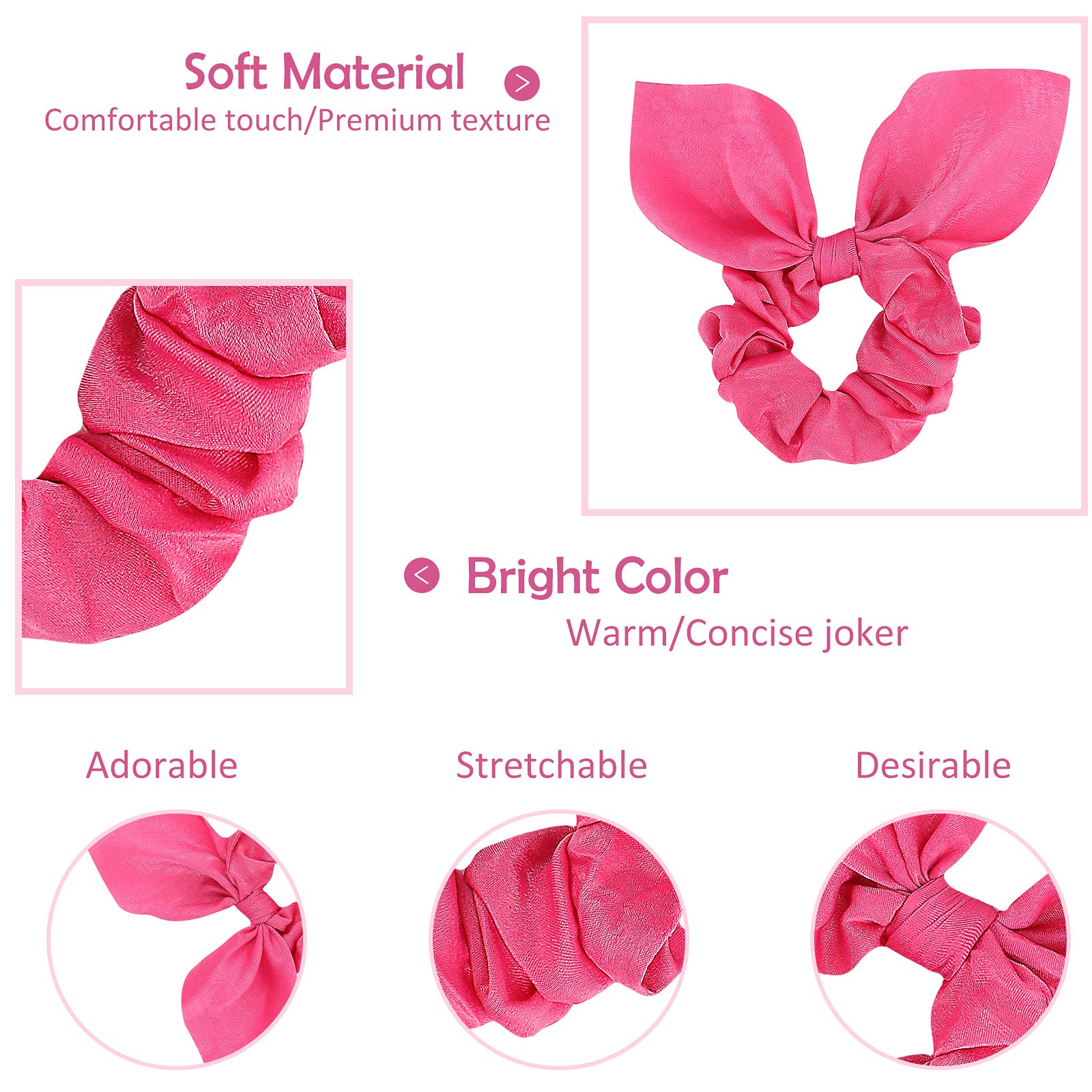 ACO-UINT scrunchie holding thick ponytail comfortably for long wear