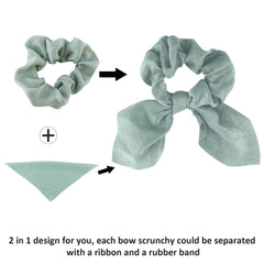 ACO-UINT scrunchie beside a ruler for size and jumbo-fit comparison
