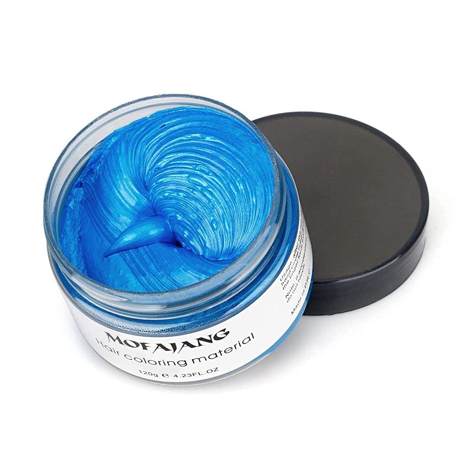 Acosexy jar front view showing blue wax and branding, great for quick styling
