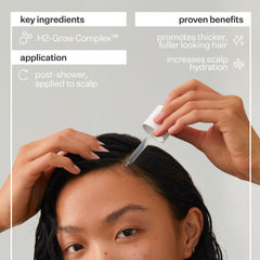 ACT+ ACRE applying serum to scalp demonstrating targeted treatment