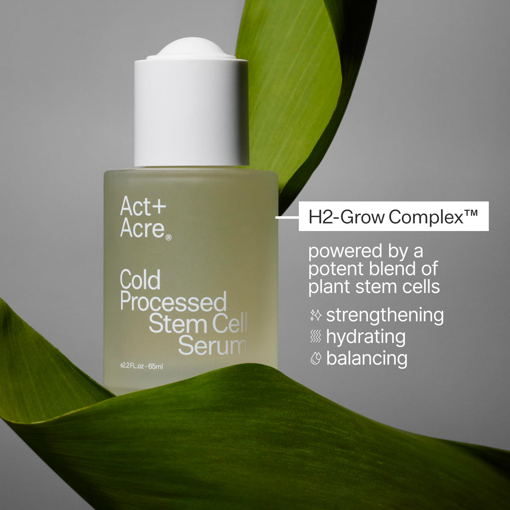 ACT+ ACRE on bathroom shelf in lifestyle scene suggesting daily use