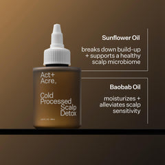 ACT+ ACRE pipette dispensing oil to measure precise pre-shampoo treatment amounts