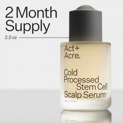 ACT+ ACRE bottle in hand showing 2.2 fl oz scale for sizing reference