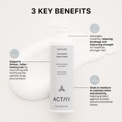 ACTIIV creamy conditioner texture close-up showing hydrating formula benefit