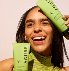Acure conditioner cream texture close-up showing lightweight consistency for detangling