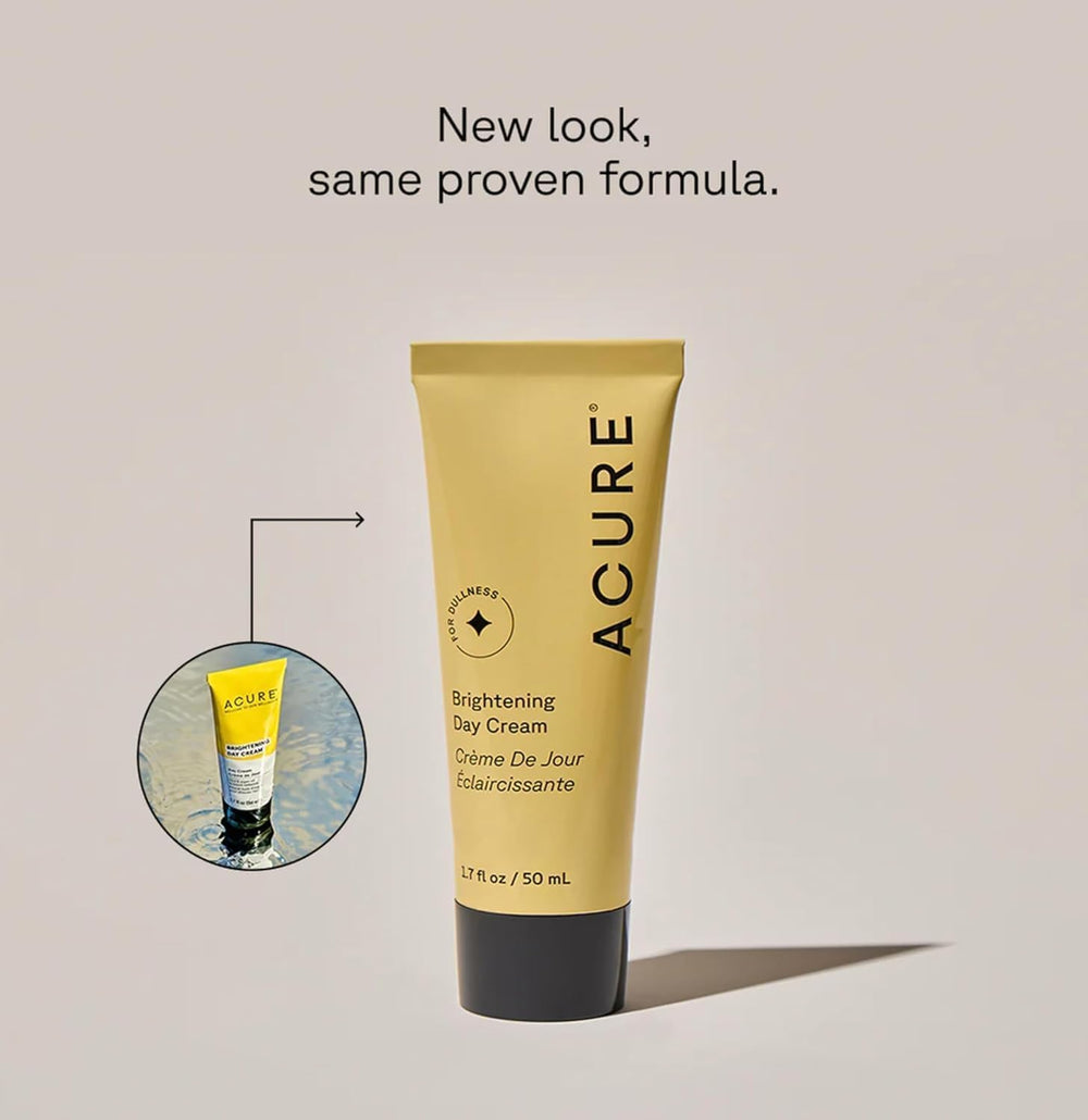 Acure close-up of day cream texture illustrating lightweight, soothing hydration