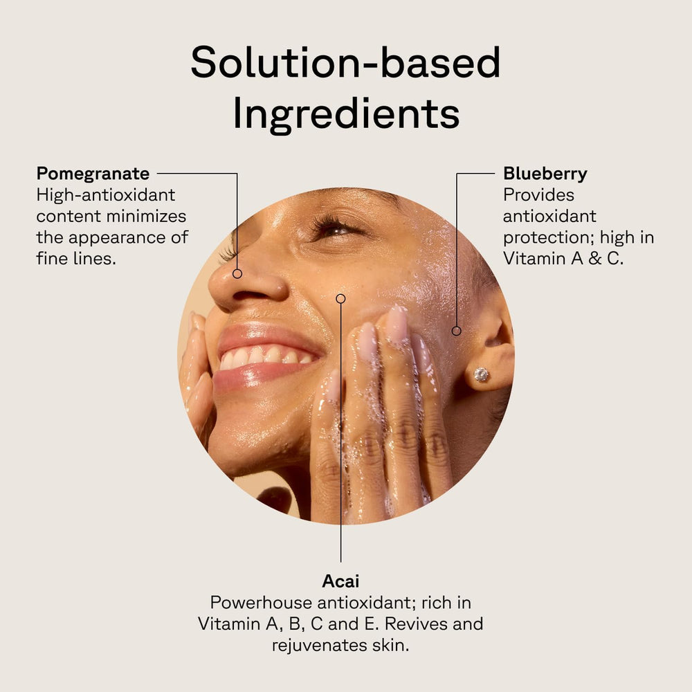 Acure ingredient trio pomegranate blackberry acai highlighting antioxidant benefit