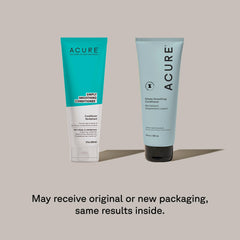 Acure conditioner cap and pump close-up demonstrating easy dispensing benefit