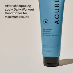 Acure shampoo ingredients display showing watermelon and blood orange benefits