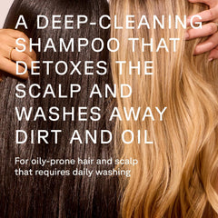 Acure shampoo foamy texture close-up demonstrating gentle lathering benefit