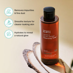 ACWELL liquid texture pouring from bottle for lightweight hydration