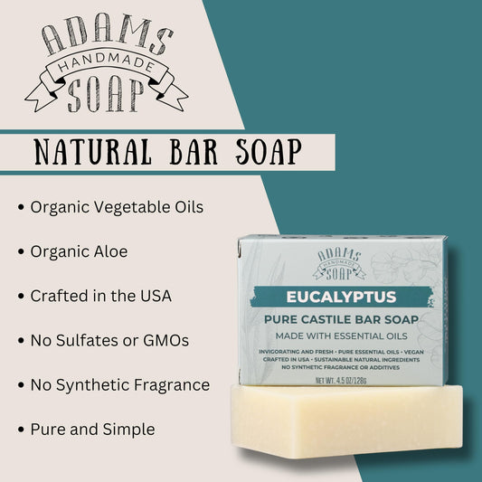 Adams Handmade Soap producing rich lather for an invigorating clean