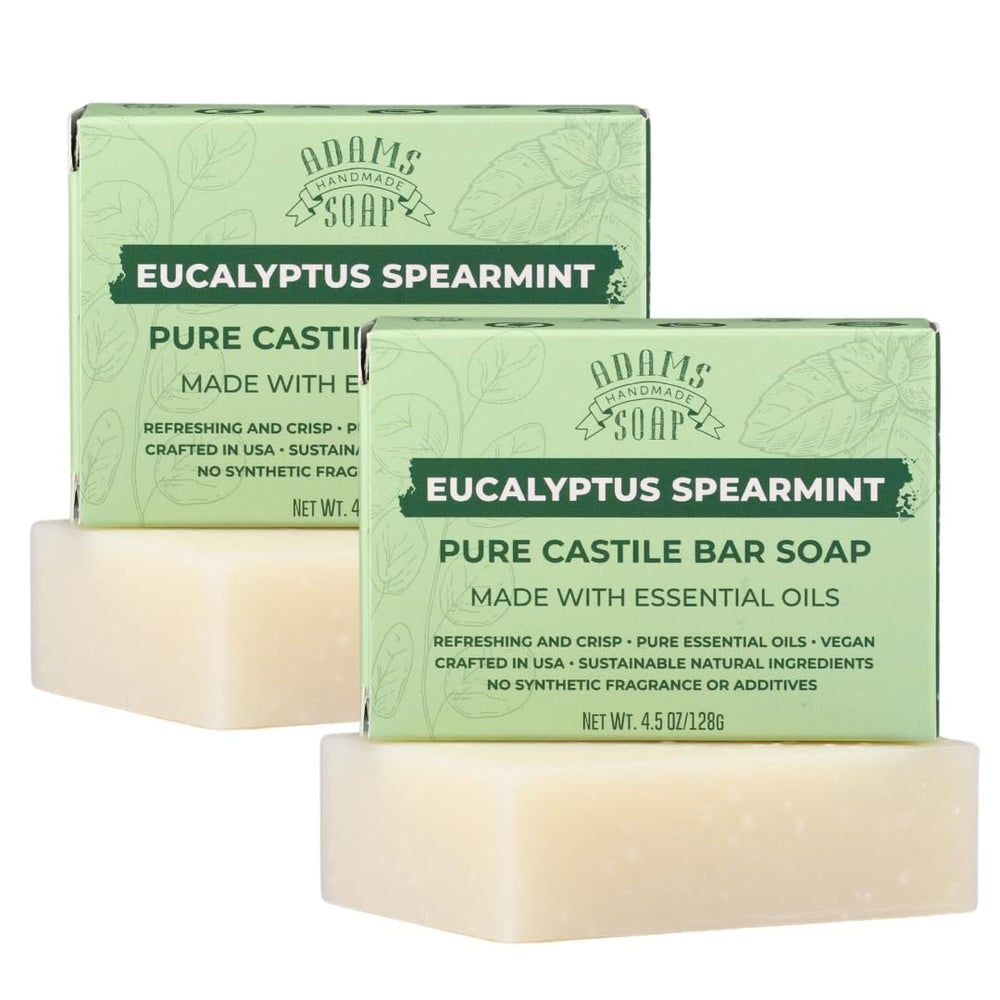 Adams Handmade Soap front packaging showing product name and organic badge