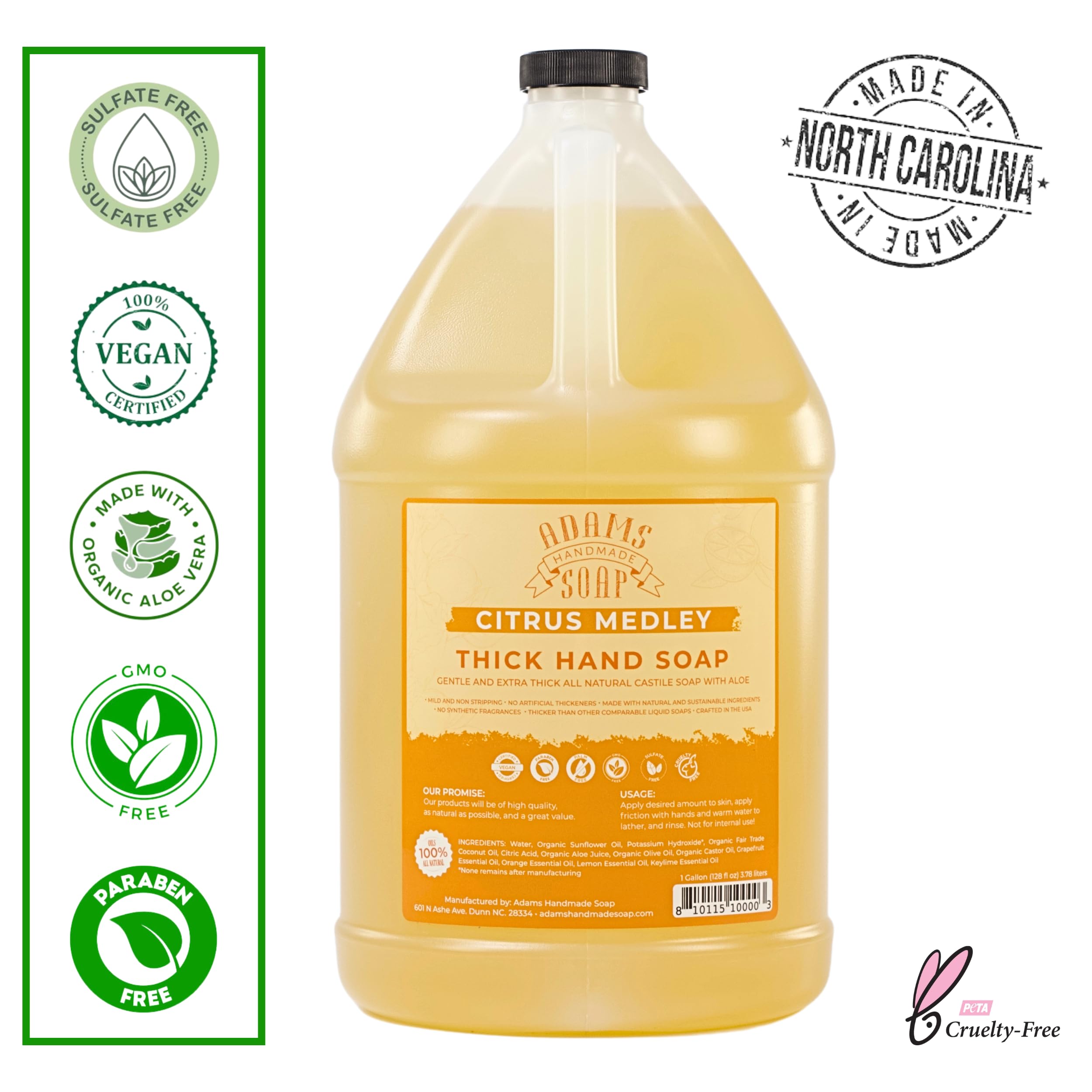 Adams Handmade Soap pouring texture close-up thick concentrate for economical use