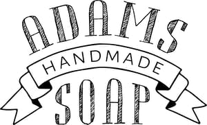 Adams Handmade Soap label and ingredient list, highlighting organic sourcing