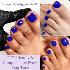 AddFavor application demo on toes, demonstrates quick press-on installation